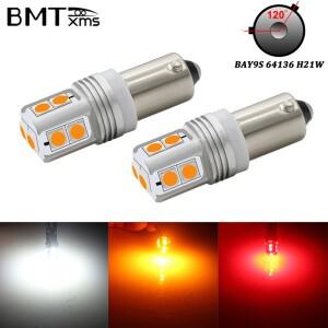 BMTxms 2PCS Canbus 오류  H21W BAY9s 64136 위치 주차 조명 OR 백업 반전 브레이크 방향 지시등 용 LED 전