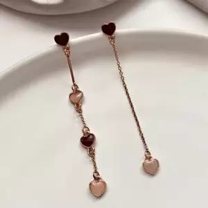 여성 언발란스 귀걸이 큐빅 하트 드롭 쥬얼리 이어링 링귀걸이 보석 데일리 심플 진주