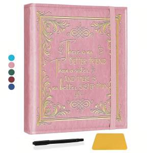 CWEGSJ 자매 사진 앨범 BFF 메모리 가죽 커버 4x6 책 선물 3x5 베터 5x7 DIY 소울 프렌드핑크 베스티