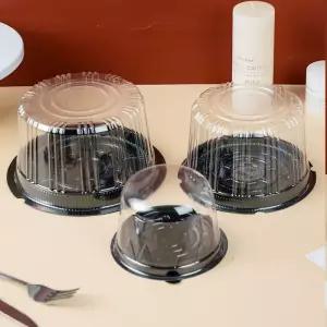 플라스틱 케이크상자 투명 원형 기념일 베이킹 케이크