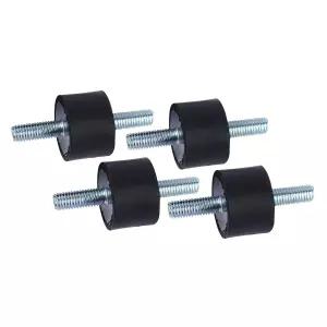 Gernie 고무 마운트 댐퍼 2 엔드 스크류 M8용 솔레이터 진동 감쇠 화합물 1/4 20 Gerniewc3f2b01zg