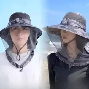 벌망모자 해충 방지 낚시모자 벌초 양봉용 햇빛가리개