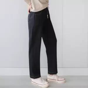 [신상오픈런]여성 캐주얼 허리밴드 레이온스판 일자핏 데님팬츠 (41573703)