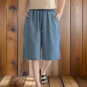[신상오픈런]여성 여름 코튼 와이드핏 버뮤다 팬츠 (32776946)