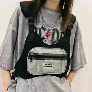 조끼가방 캐쥬얼 스포츠 체스트백(블랙) 테크웨어 스포츠가방