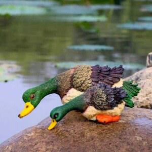 청둥오리 모형 정원 카페 소품 산책로 화단 웰컴 노란 소녀 장식 조형물 오리모형 거위모형