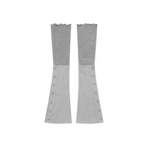 매장판매전용 MISEKI SEOUL [레이 PICK]Striped layered button leg warmer GREY