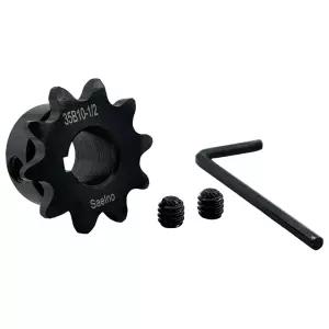 Saelno 35 롤러 체인 스프로킷 타입 B 1/2 인치 보어 10 톱니 경화된 방청 1045 스틸 드라이브 35B10-1/2