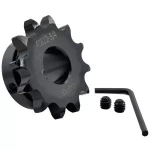 Saelno 40 롤러 체인 스프로킷 타입 B 3/4 인치 보어 12 톱니 경화된 방부 1045 스틸 드라이브 40B12-3/4