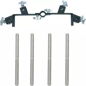 9.5mm 타악기 마운트 로드가 있는 TUORE Cowbell 홀더 장착 브래킷 잼 블록용 모든 탬버린 랙 스탠드