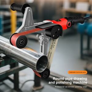 220V 전기 벨트 샌더 스테인리스 스틸 원형 파이프 드로잉 머신 연마 및 광택기
