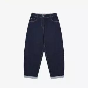 [하프클럽/베스띠벨리]베스띠벨리  25여름 롤업 루즈핏 데님 팬츠F2293