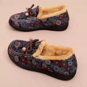 방한화 털신 겨울신발 요양원 옛날 털단화 미끄럼방지