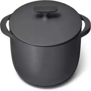 캐러웨이 에나멜 더치 오븐 - 뚜껑이 있는 6.5리터 주철 3겹 코팅 조미료 필요 없음 모든 스토브탑과 호환