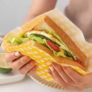 토스트 샌드위치 유산지 포장지 수제버거포장 봉투 100매