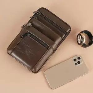 [룽스]다지퍼 패션잡화 가죽 미니크로스백 가방