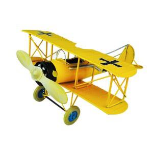 복엽기 옛날 빈티지 비행기 메탈 자택 엘로우 Wcybym 감성 클래식 3608117