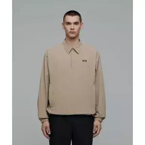 내셔널지오그래픽 NATIONALGEOGRAPHIC N243USW031 아르켈론 우븐 카라형 티셔츠 SAND BEIGE N243USW031038