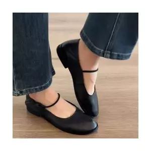 야무치 여자 데일리룩 신발 힐펌프스 스트랩힐 양가죽 소프트 펌프스 오피스룩 플랫 메리제인 슈즈 KUK5
