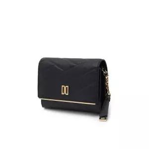 닥스 DAKS 블랙 가죽 DD로고 골드바 장식 반지갑 DCWA2E414BK 968116