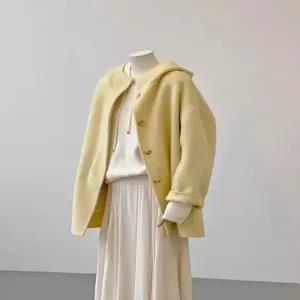 반코트 여성 숏코트 하프코트 자켓 겨울코트 루즈핏 아우터