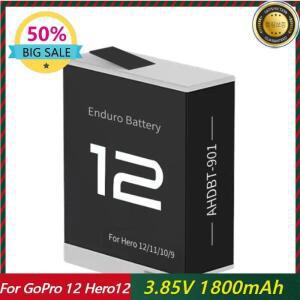 GoPro 12 Hero12용 충전식 디지털 배터리 1850mAh 3 슬롯 보관 박스 11 10 9 액세서리