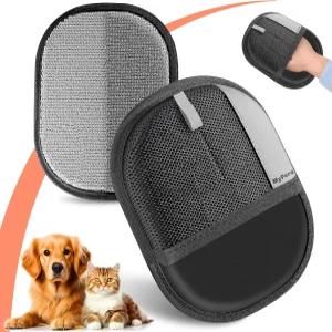 고양이와 개를 위한 마이페라 반려동물 털 제거 장갑 털을 정전기 브러시 업그레이드된 동물 도구 재사용