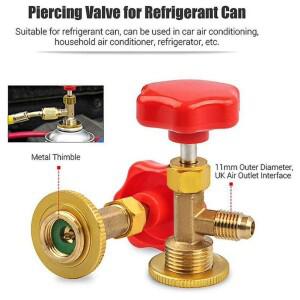 냉매 병따개 에어컨 캔 탭 밸브 도구 황동 디스펜스