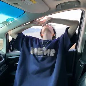 솔저스2 남성 순면 티 반팔 여름 얇은 빅사이즈 레터링 라운드 루즈핏 커플 옷 OPH1