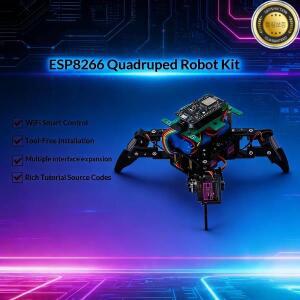 ESP8266 아두이노 프로그래밍용 4족 로봇 키트 WiFi 제어 무용접 STEAM 교육용 학교