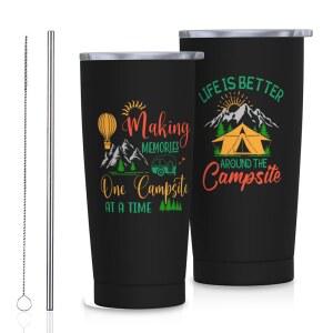 남성용 바가우스 캠핑 선물, 텀블러 20온스, 남성 애호가 선물 스테인리스 스틸 단열 여행용 커피 컵 머그잔 소년/남편/아빠 생일 크리스마스 아버지의