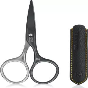 게르마니큐어 콧수염 및 수염 가위 - 자체 연마 FINOX22 티타늄 코팅 스테인리스 스틸 전문 그루밍 도구