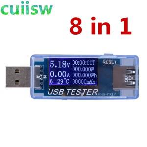 8in1 QC2.0 3.0 4-30v 전력 USB 용량 전압 테스터 전류 측정기 모니터