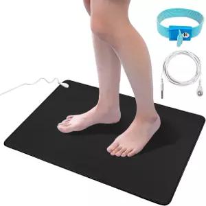 한 접지 에너지를 위한 WONMAOUL 매트 키트 손목 밴드와 15피트 코드가 포함된 수면용 패드 수면 개선을