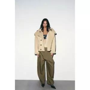 [ZARA] 자라 리버시블 더블 페이스드 점퍼 - 크림 3483355