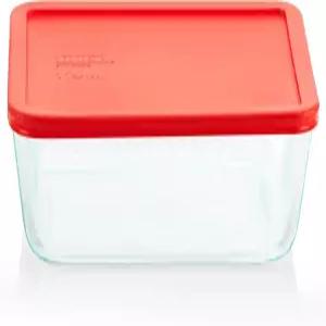 파이렉스 유리 식품 보관 용기 단순 스너그 핏 무독성 플라스틱 BPA 프리 뚜껑 냉동 식기세척기 전자레인지