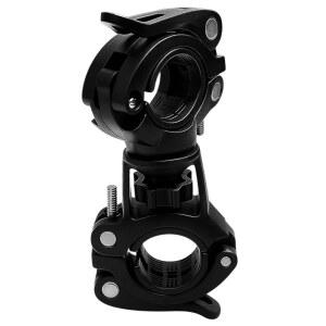 마스루트 더블 클램프, 자전거 손전등 마운트, 범용 LED 조명 홀더, 타기, 라이딩, 360 회전 가능, 블랙용 실용적인 마운팅 브래킷 클립 랙 액세서리