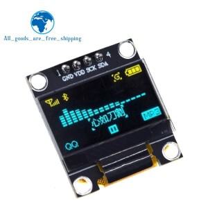 TZT ROHS 인증 0.96 인치 oled IIC 직렬 백색 OLED 디스플레이 모듈 Arduino 용 128X64 I2C SSD1306 LCD 스