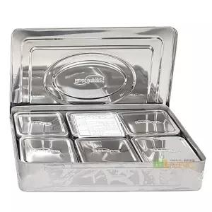 사각보존식용기 사각6P(270x180x50/신형) WL-2938 위생용기 업소 급식소