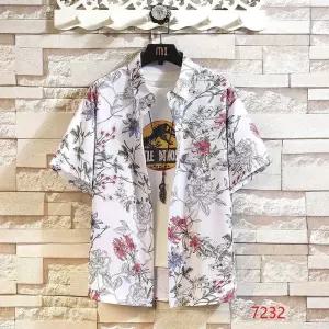 남성용 캐주얼 데이트룩 셔츠 반팔 솔리드 빅사이즈 인기1