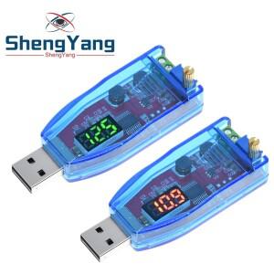 LED DC-DC 5V  DC 1-24V 가변 전위차계 USB 스텝 업다운 벅 부스트 컨버터 전원 공급 장치 전압 레귤레이터