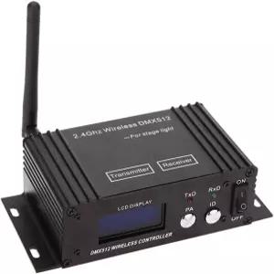 Lixada DMX 512 컨트롤러 2.4G 무선 송신기 수신기 LCD 디스플레이 전원 조절 가능 리피터 조명 디머
