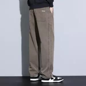 윈터솔져 바지 팬츠 남성 면 가을 캐주얼 데일리룩 면린넨 레져 와이드 빅사이즈 밴딩 통 허리 KUK3
