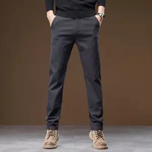 윈터솔져 남성용 바지 팬츠 면 캐주얼 가을 긴 스트레이트 정장 슬림 맞춤 데일리룩 스판 면린넨 KUK3