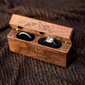 보관 보석 고급우드 프로포즈 웨딩 반지케이스 작은