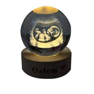 크리스탈 무드등 맞춤 사진 기념 조명 선물용 USB 발광 장식등