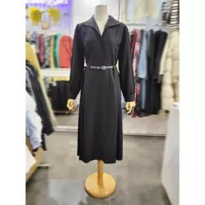 밸리걸 세이브존01 봄 카라넥 벨티드 버튼업 롱원피스 618270-1