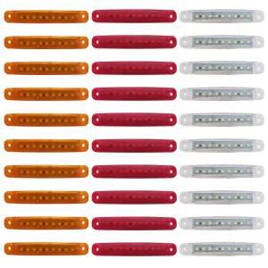 10PCS 9 SMD 라이트 타원형 클리어런스 트레일러 24V 트럭 캐러밴 Con LED 사이드 마커 표시 등 12V Luces