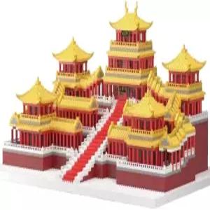 중국 건축 마이크로 빌딩 벽돌 모델 키트 - 자세한 디스플레이 ？ 14세+