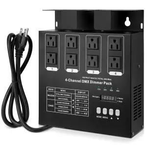 고전압 할로겐 및 LED 전구 20A Max 무대 조명 제어용 실리콘 박스와 호환되는 DMX 512 프로토콜이 포함된